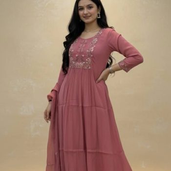 Rose Grace Embroidered Kurti 3 Pics